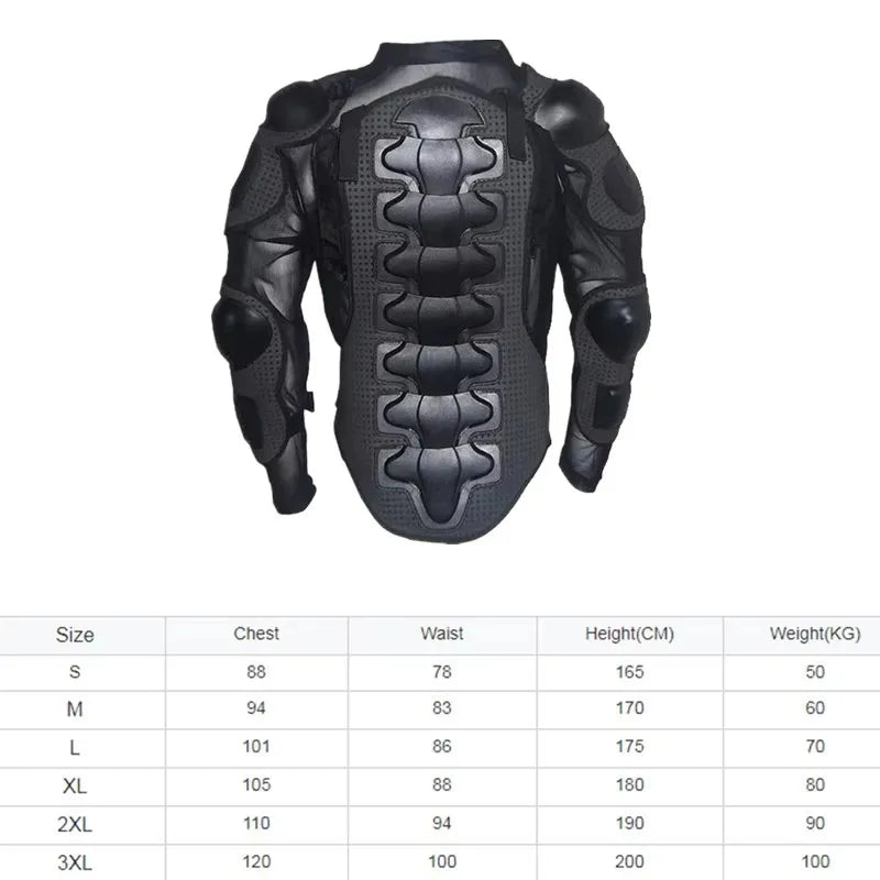 Motorcycle Jacket Men Full Body Armor Outdoor Off-road Motocross Racing Equipment Moto Armor Riding Motorbike Protection Guard