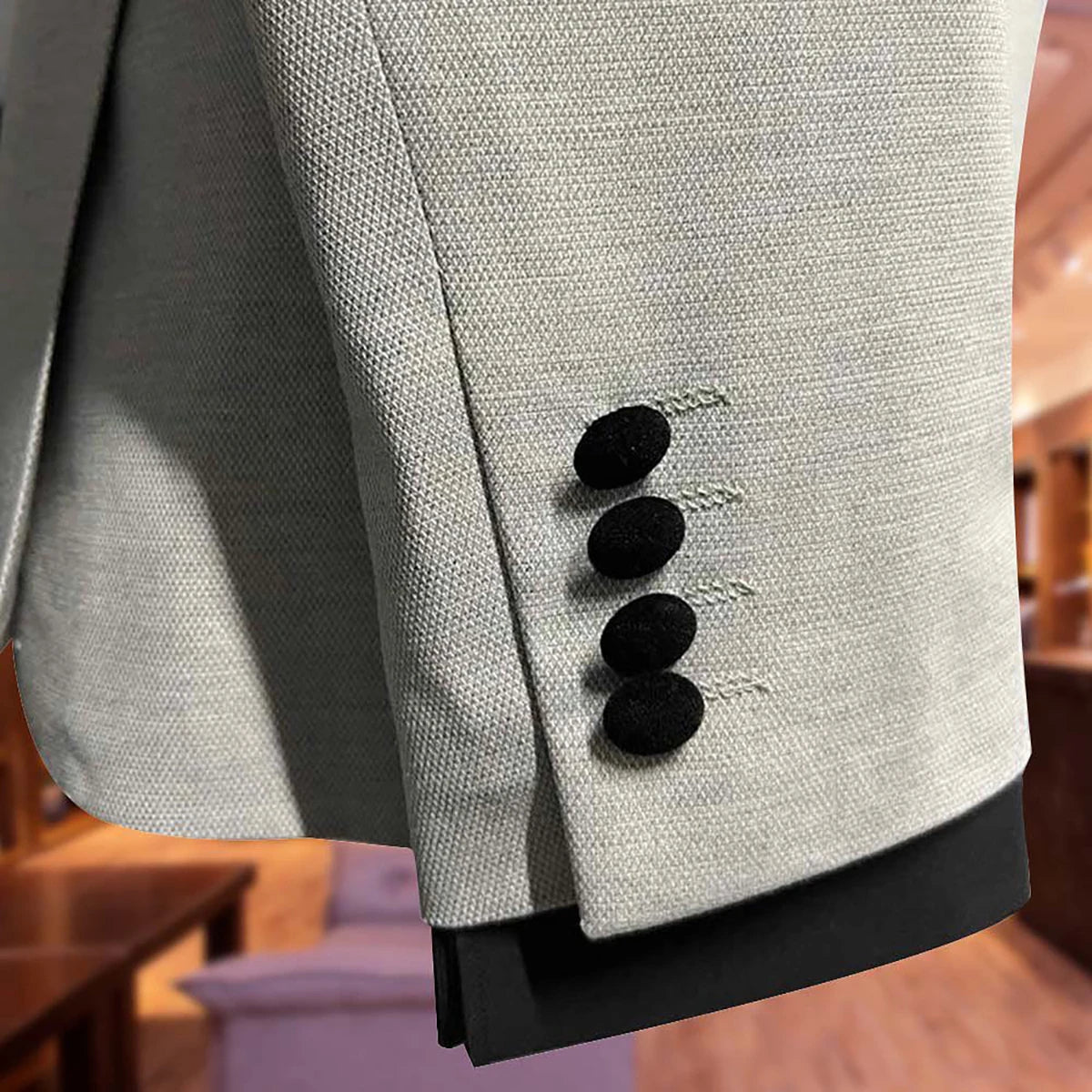 New Men Wedding Suits One Button Tuxedos Slim Fit Groom Wear Business 2 Pieces Jacket Vest Terno Masculino Customize