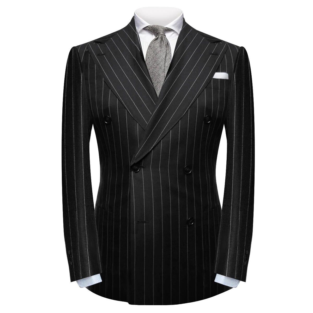 Strip Mens Wedding Tuxedos Prom Slim Fit Jacket Peaked Lapel Groom Wear For Men Business Office Customized Only Coat