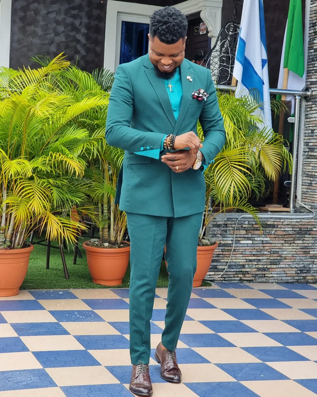 Green Suits For Men Blazer Men Wedding Groom Suit  Prom Dresses Luxury Jacket Slim Fit Blazer Sets 2 Piece