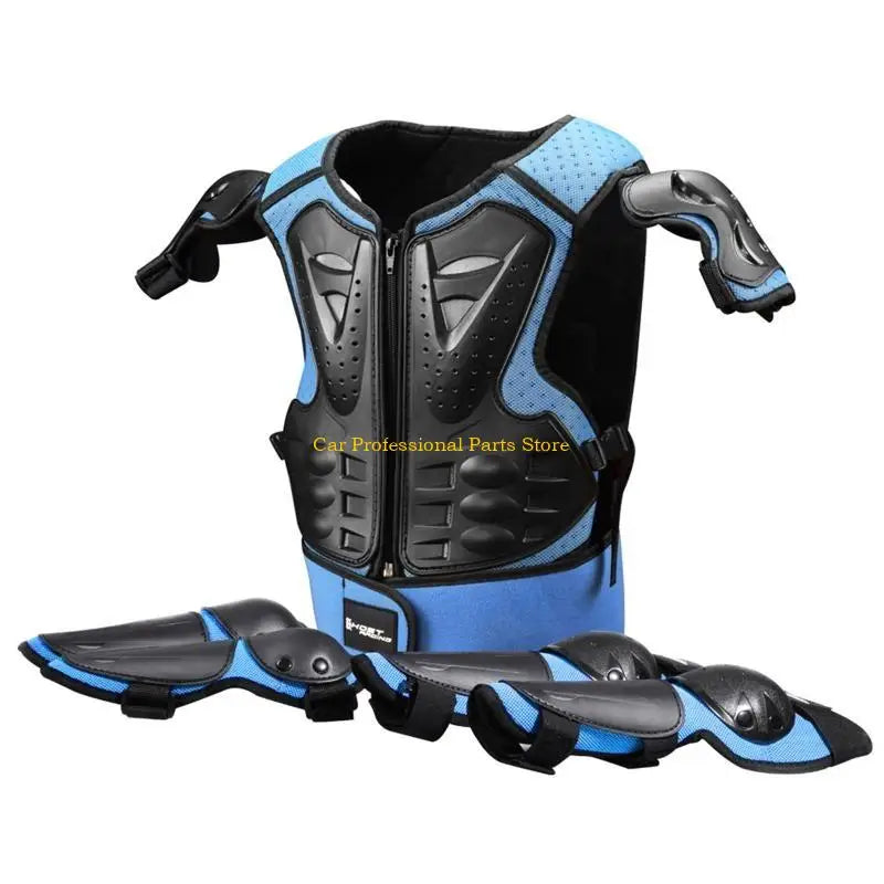 Children for Protection Vest Motorcycle Kids Suit ATV Dirt Bike Chest Spine Knee Elbow Pad Skiing