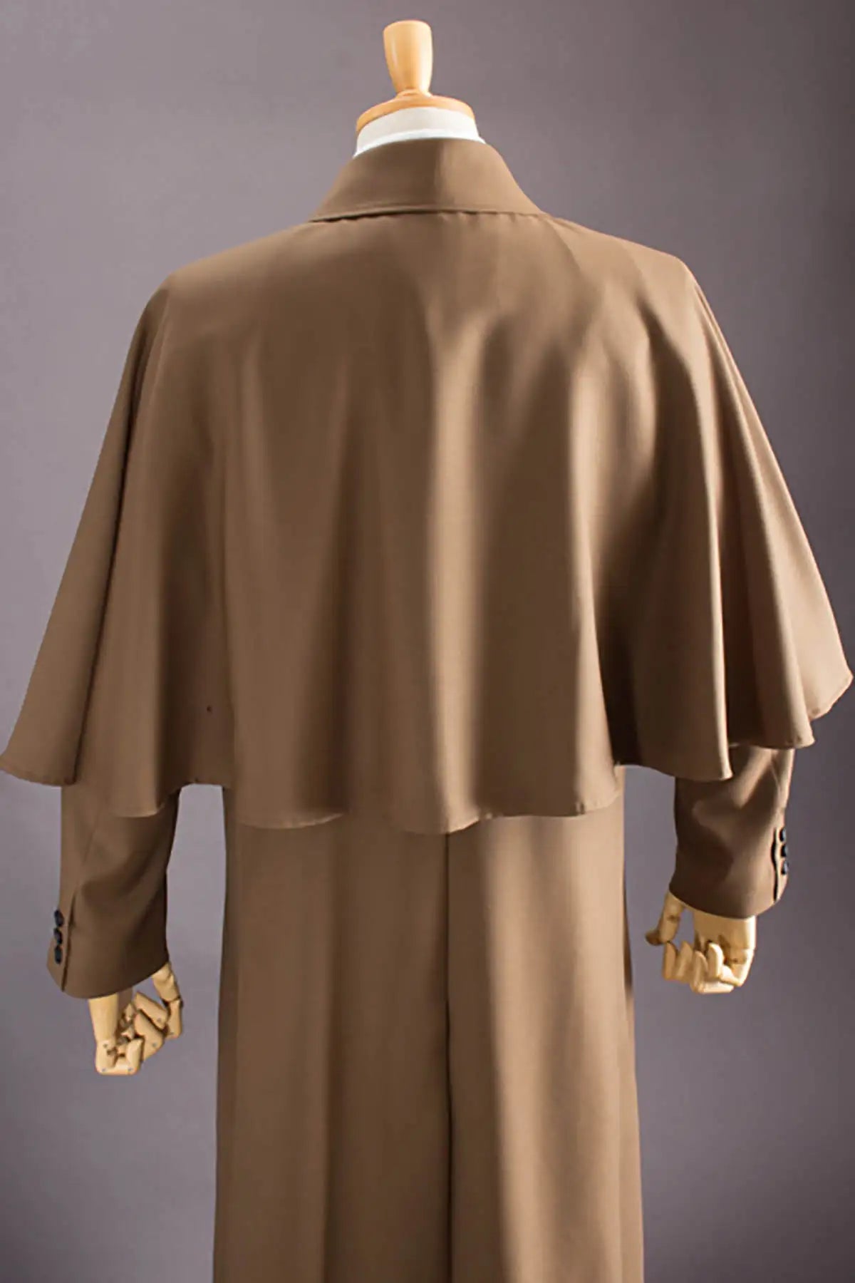 Classic Men Overcoat Single Breasted Detachable Cape Winter Warm Men’s Suit Coat Woolen Blend Wedding Business Customized