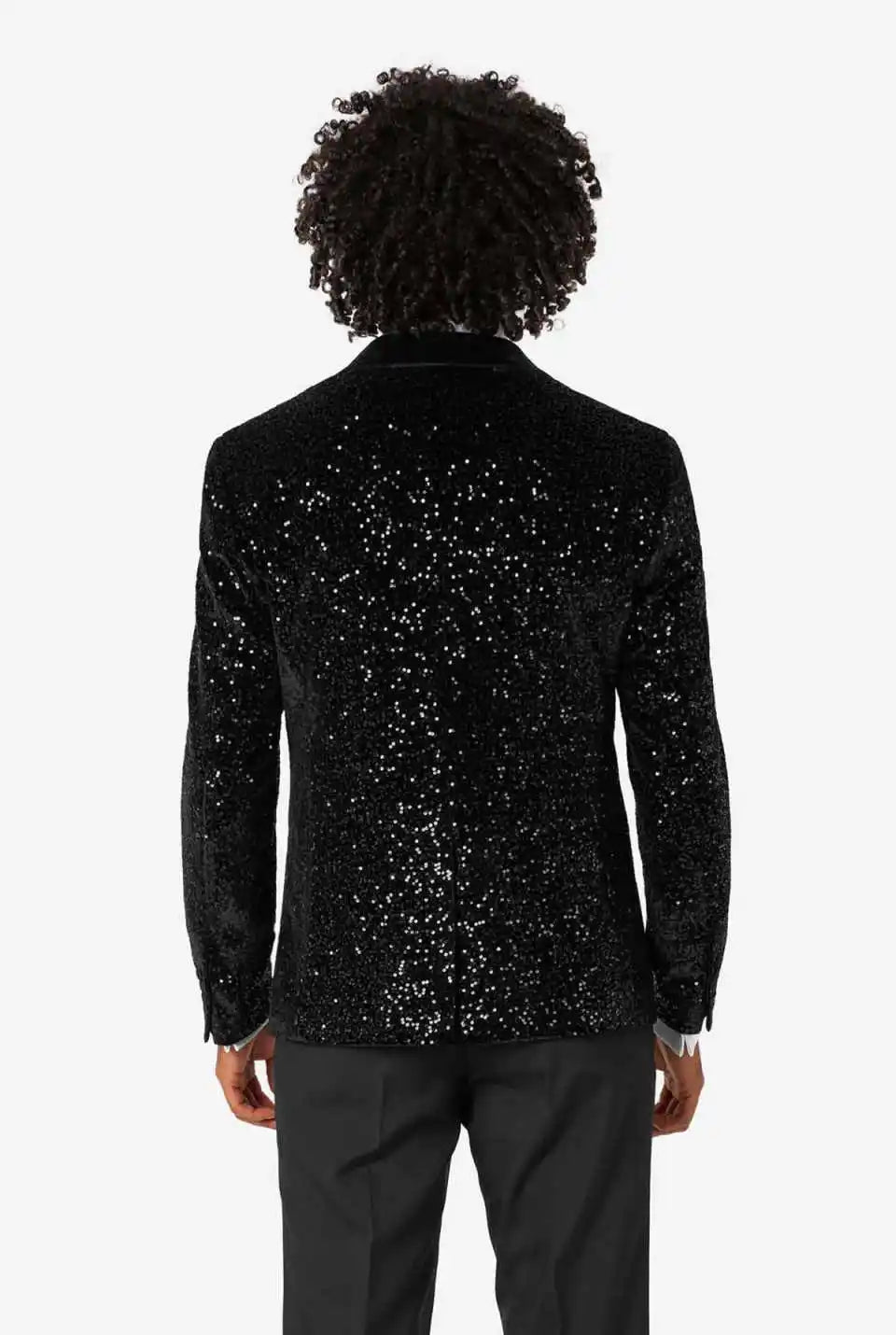 Shining Men Suits Slim Fit 2 Pieces Jacket Pants Shawl Lapel Sequins Groom Wedding Tuxedos Party Prom Blazer Customized