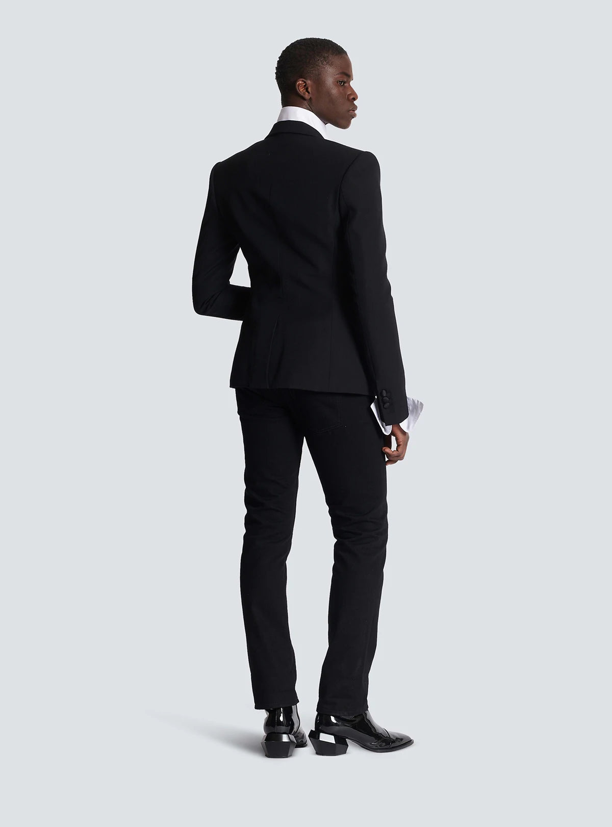 Costume de mariage pour homme, 2 pièces, coupe ajustée, col en cristal, ceinture fine, sur mesure, pour marié, occasions formelles, taille personnalisée