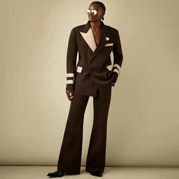 Customized Men Suits Trajes Para Hombre 2 Pieces Sets High Quality Male Prom Blazer Shawl Lapel Groom Wedding Tuxedos
