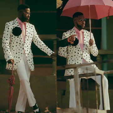Formal Mens Tuxedos Classic Fit Beading Party Birthday Groom Wear 2 Pieces Customized Cosplay Outfits