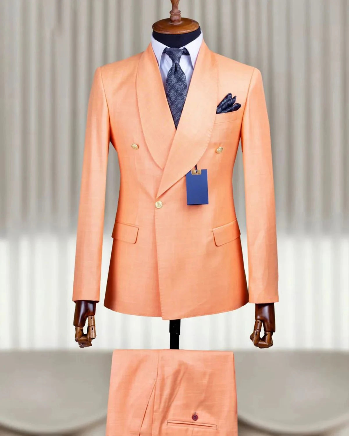 Fashion Men's Suits Shawl Lapel Groom Wear for Wedding Party Business Slim Fit Tuxedos 2 Pieces Jacket Pants Custom Made