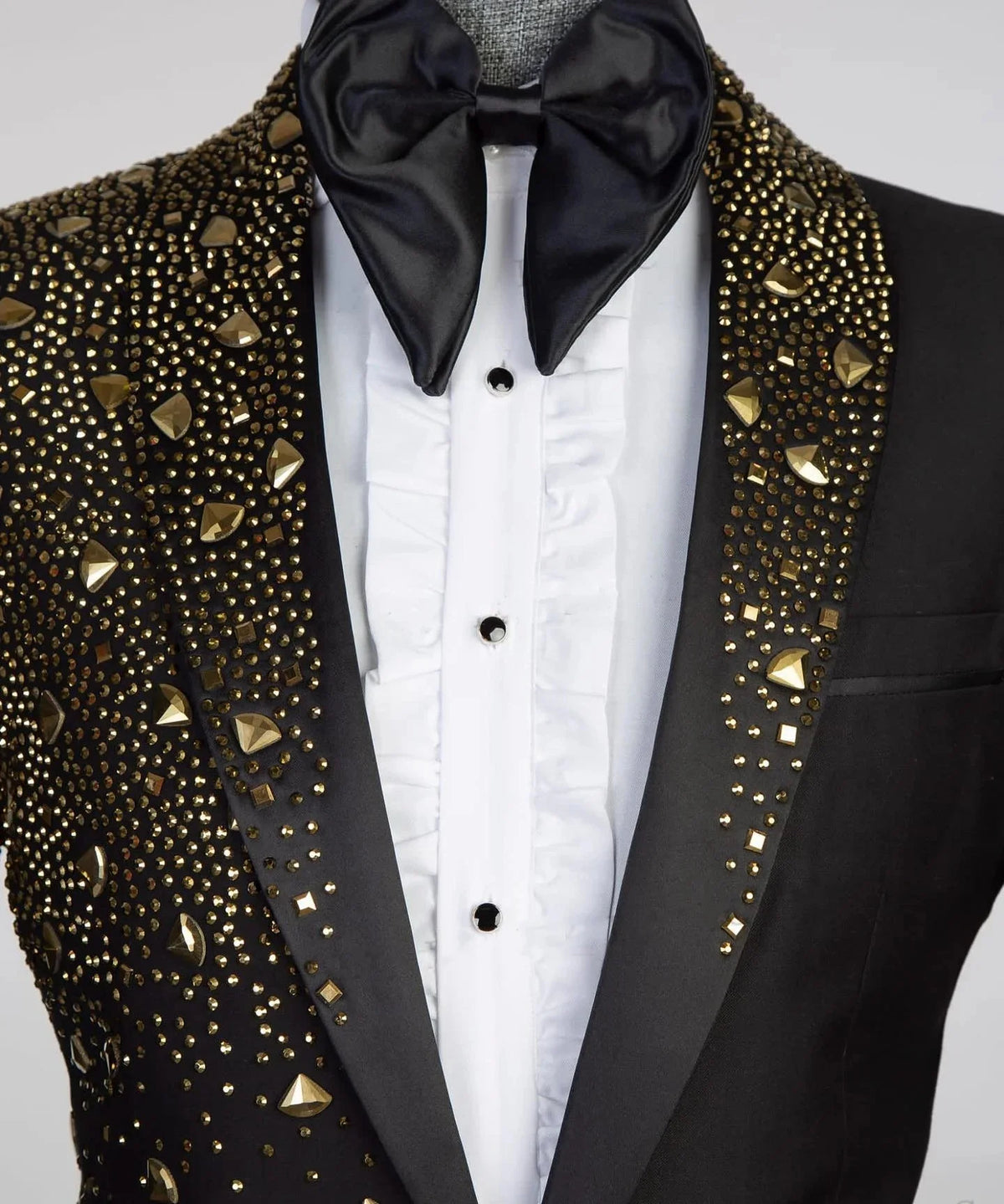 Vintage Men Suits Tailor-Made 2 Pieces Set Shawl Lapel Blazer Wedding Rhinestone Beaded One Button Customized Jacket Pants
