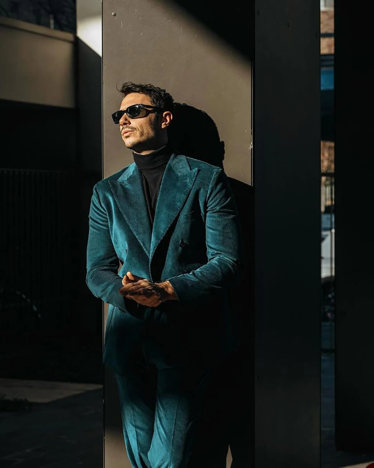 Costume de mariage en velours côtelé pour homme, smoking de fête sur mesure, 2 pièces, veste, pantalon, blazer, costume de chanteur de fête
