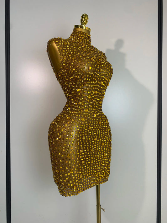 Robe courte sexy en maille scintillante pour femme, tenue de scène élégante, tenue de soirée, d'anniversaire, de discothèque ou de chanteur