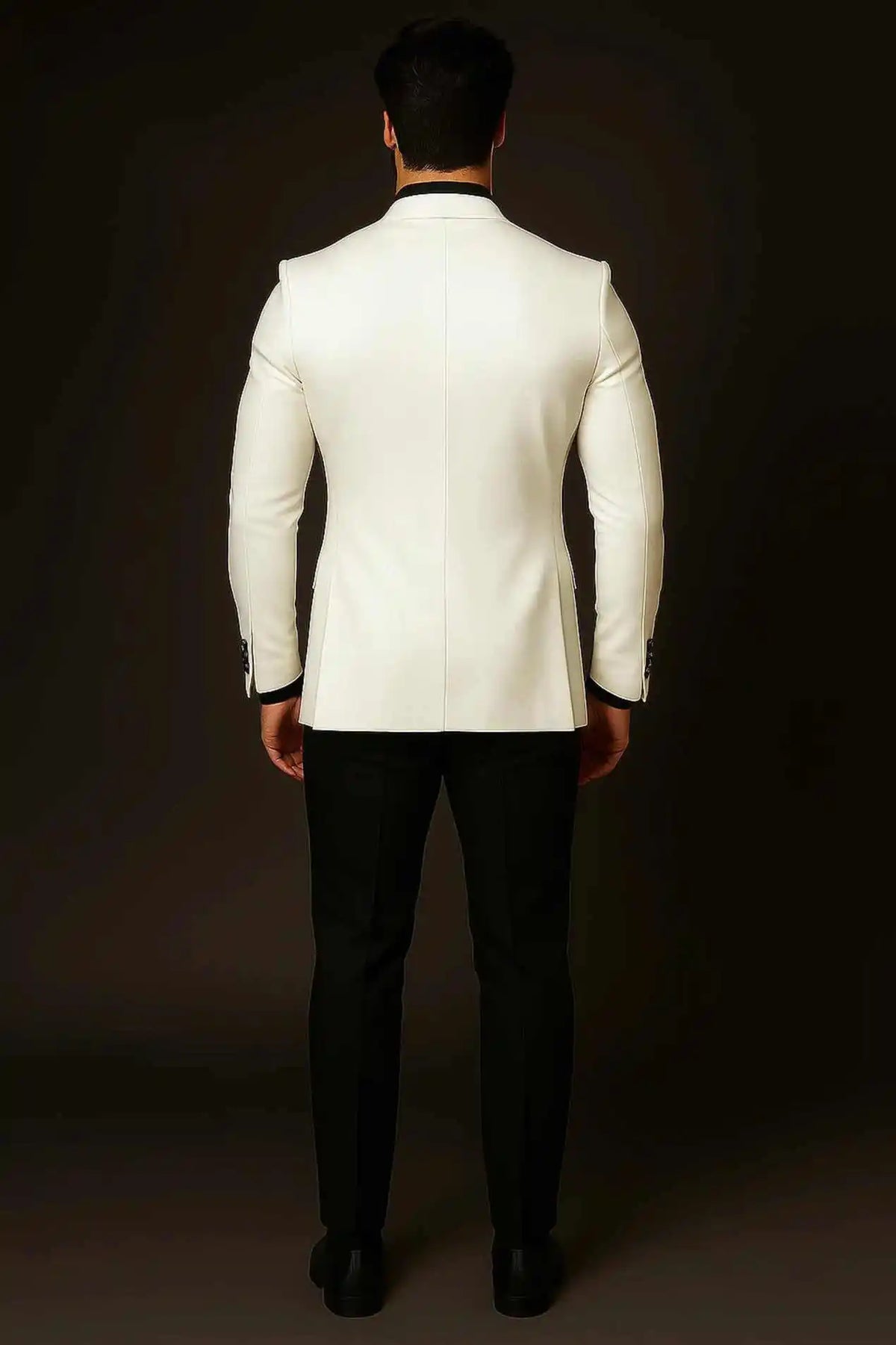 Elegant Man Tuxedos 2 Pcs Jacket Pants Wedding Suit Simple Beaded Single Breasted  Evening Groom Party Outfits Customized