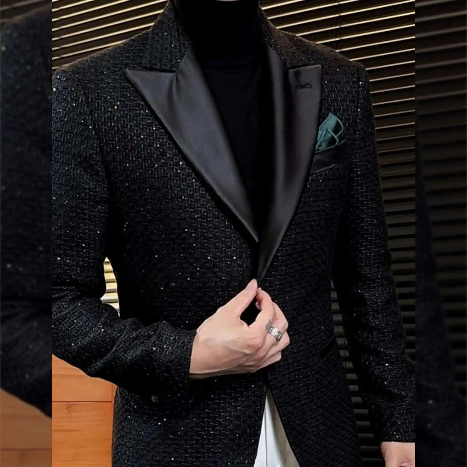 Blazer Men Fall British Men Blazers Casual Jacket Wedding Business Dress Coat Social Jaquetas Homens Terno Tuxedo Costume