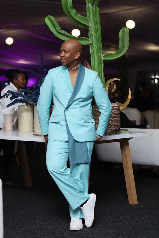 Elegant Men's Jacket Winter Blazer 2 Piece Set Notched Lapel One Button Evening Party Coat Pants Customized Jackets