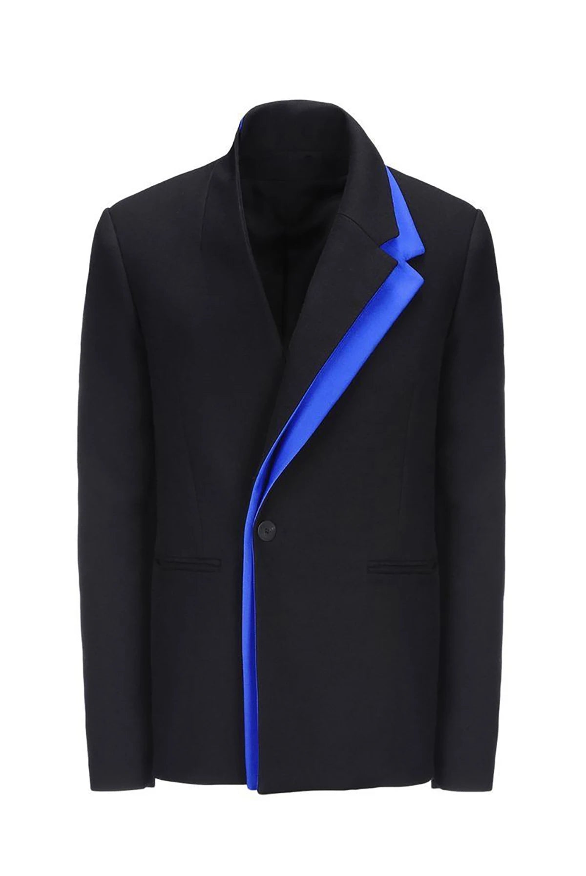 Men's Double Neckline Tuxedo Blazer, One-Button Slim Fit Suit Jacket for Parties and Weddings, Custom Tailored