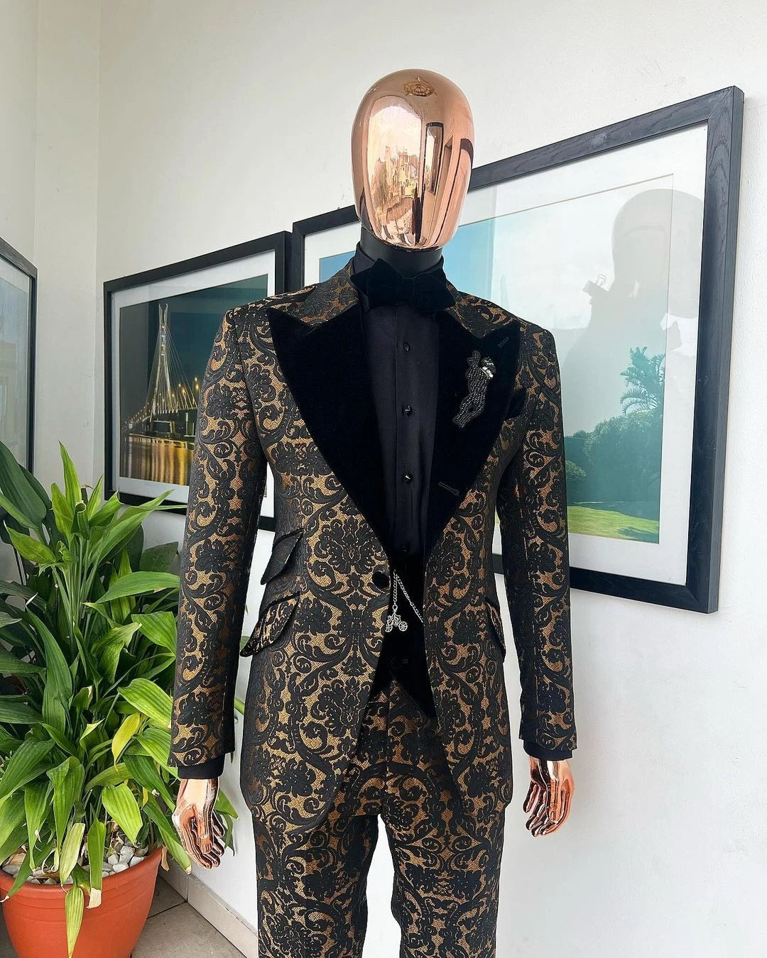 Costume de mariage rétro pour homme, élégant, coupe slim, sur mesure, 2 pièces, manteau et pantalon, pour occasions formelles, fête, chanteur