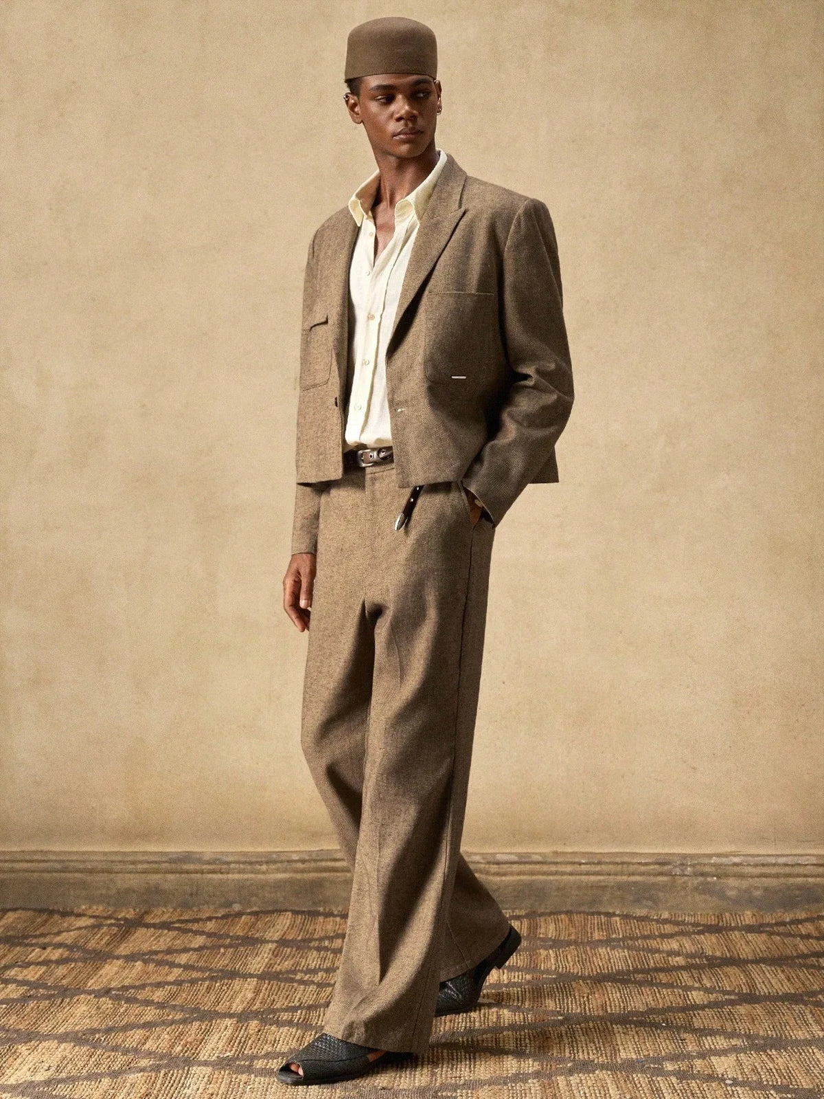 Vintage 2 Pcs Suit for Men Slim Fit Wedding Groom Tuxedo Groomsmen Suits Male Fashion Smoking Short Blazer Pants Customized