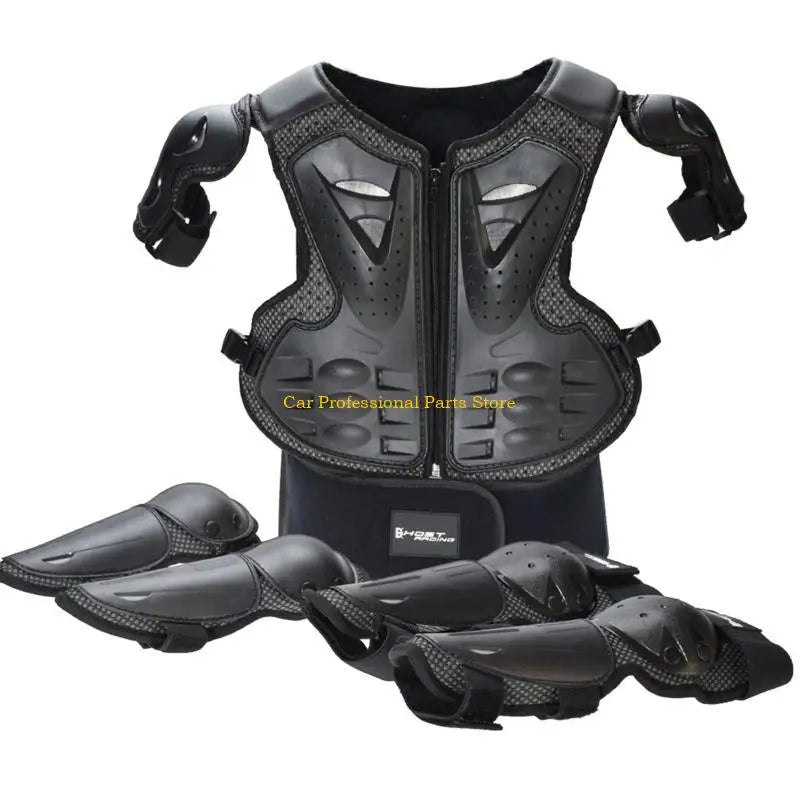 Children for Protection Vest Motorcycle Kids Suit ATV Dirt Bike Chest Spine Knee Elbow Pad Skiing