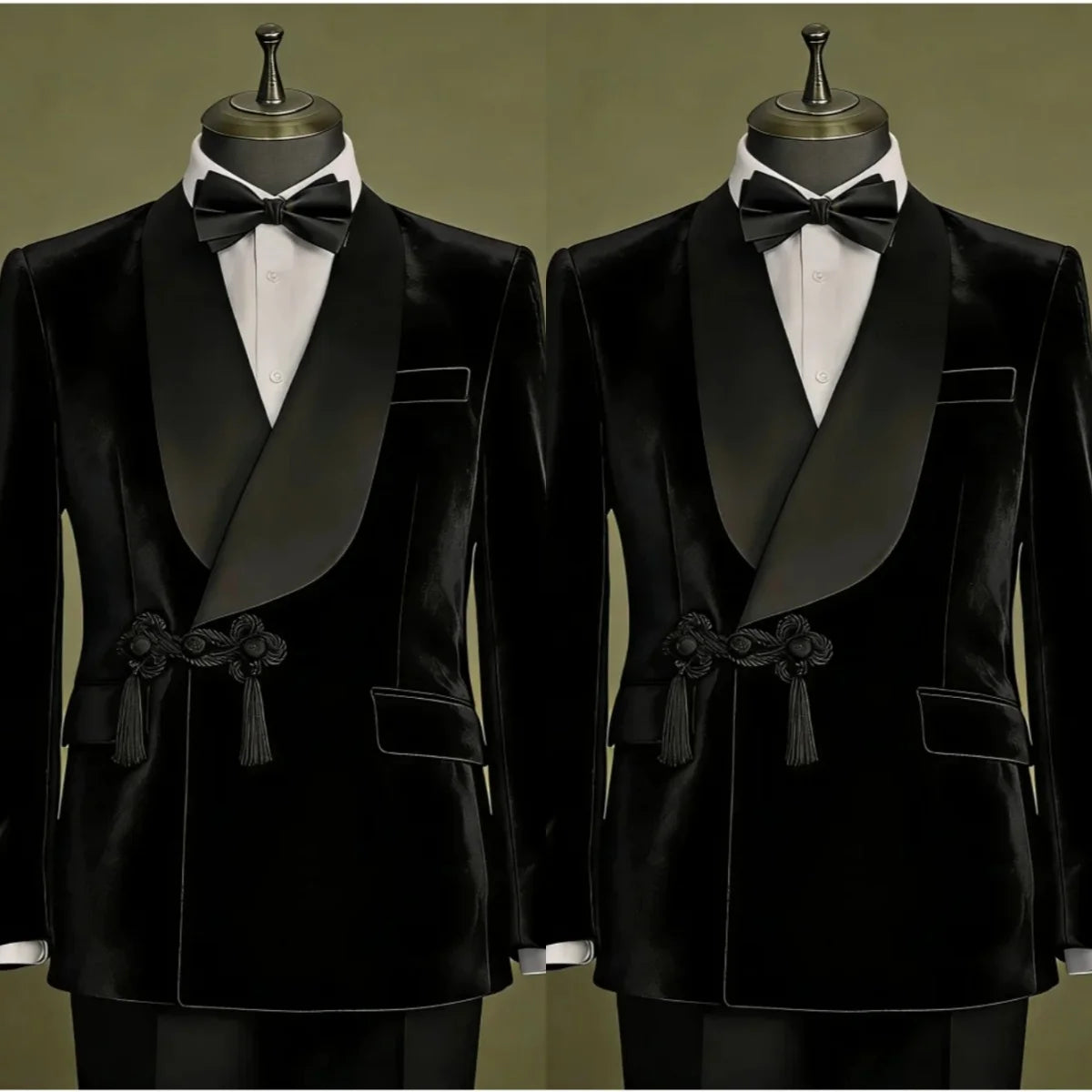 Vintage Man Tuxedos 1 Pcs Jacket Velvet Shawl Lapel Wedding Suit Simple Double Breasted Evening Groom Party Outfits Customized