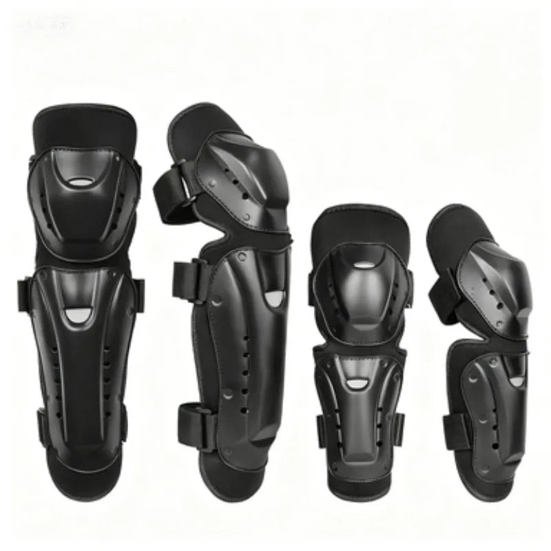 Men's All-Season Off-Road Motorcycle Protective Gear Set (4-Piece): Racing & Motorcycle Equipment with Long Knee Guards