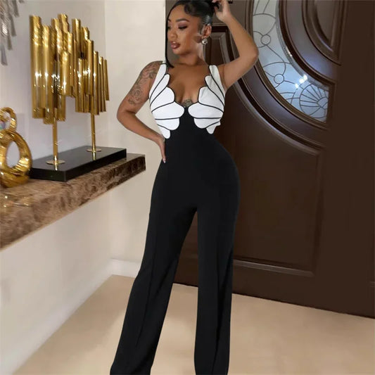 Women New Spaghetti Strap Sleeveless Sexy Party Jumpsuits Slim Elegant Night Club Jumpsuit Rompers Casual Ladies Overalls