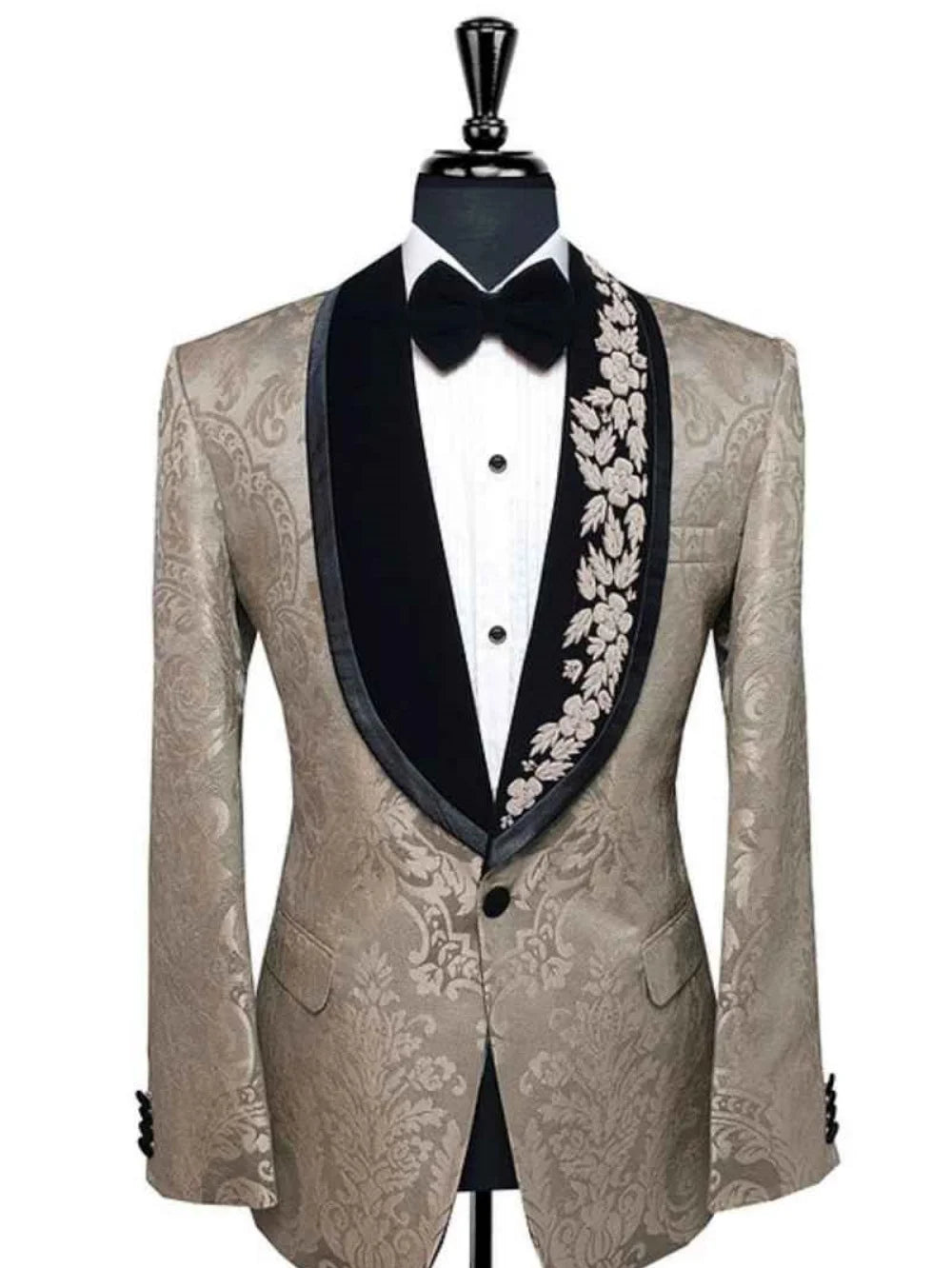 Classic Wedding Tuxedos Jacquard 1 Piece Set Jacket Formal Men Suit Shawl Lapel One Button Evening Suits Customized