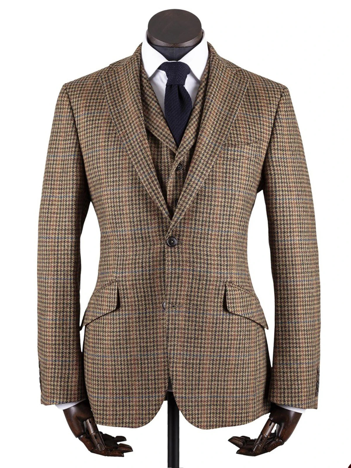 Costume d'hiver en tweed pour homme, smoking sur mesure, grande taille, 3 pièces, veste, gilet et pantalon, pour mariage
