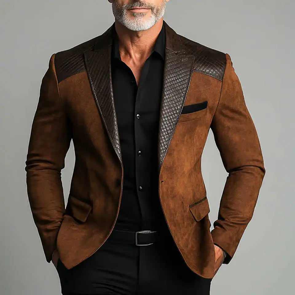 Designer Classic Men's Suit Coat Notched Lapel Tuxedos Peaked Breasted Groom Wear Business Party Only Blazer Customized