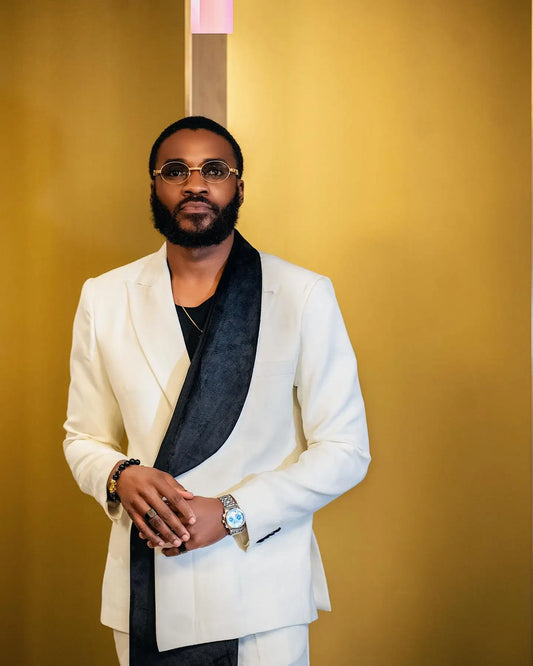 Simple Men's Suit Peakled Shawl Lapel Tailor-Made 2 Pieces Set Jacket Blazer Double Breasted Groom Customized Coat Pants