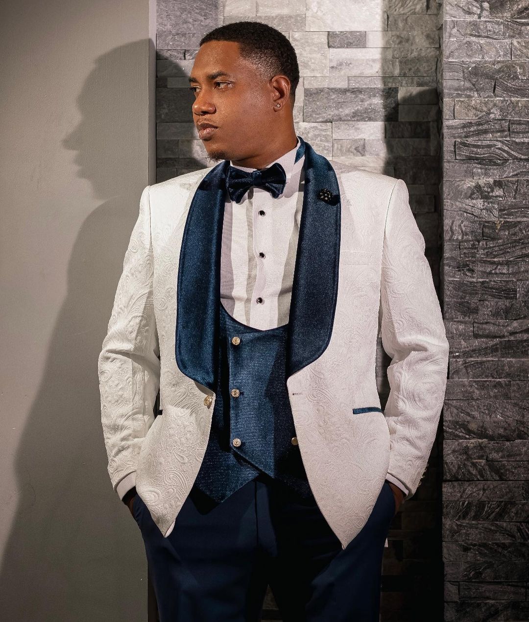 Trajes de boda clásicos con imagen real para hombre, lujosos esmóquines de tres piezas, traje de fiesta de un solo pecho para hombre, chaqueta 
