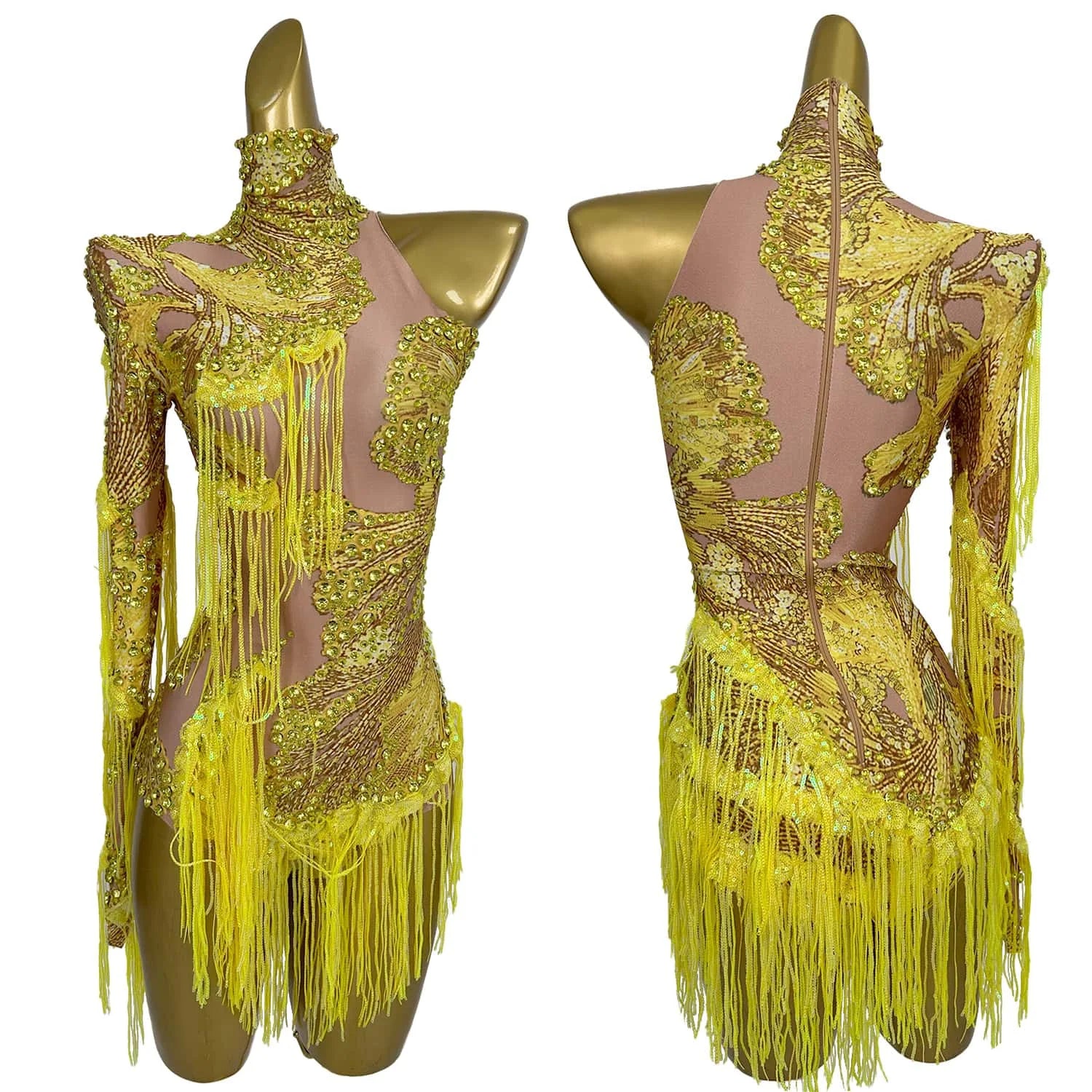 Body moulant à paillettes scintillantes et pompons pour femme, tenue de danse, justaucorps, tenue de scène, pour discothèque, bar 