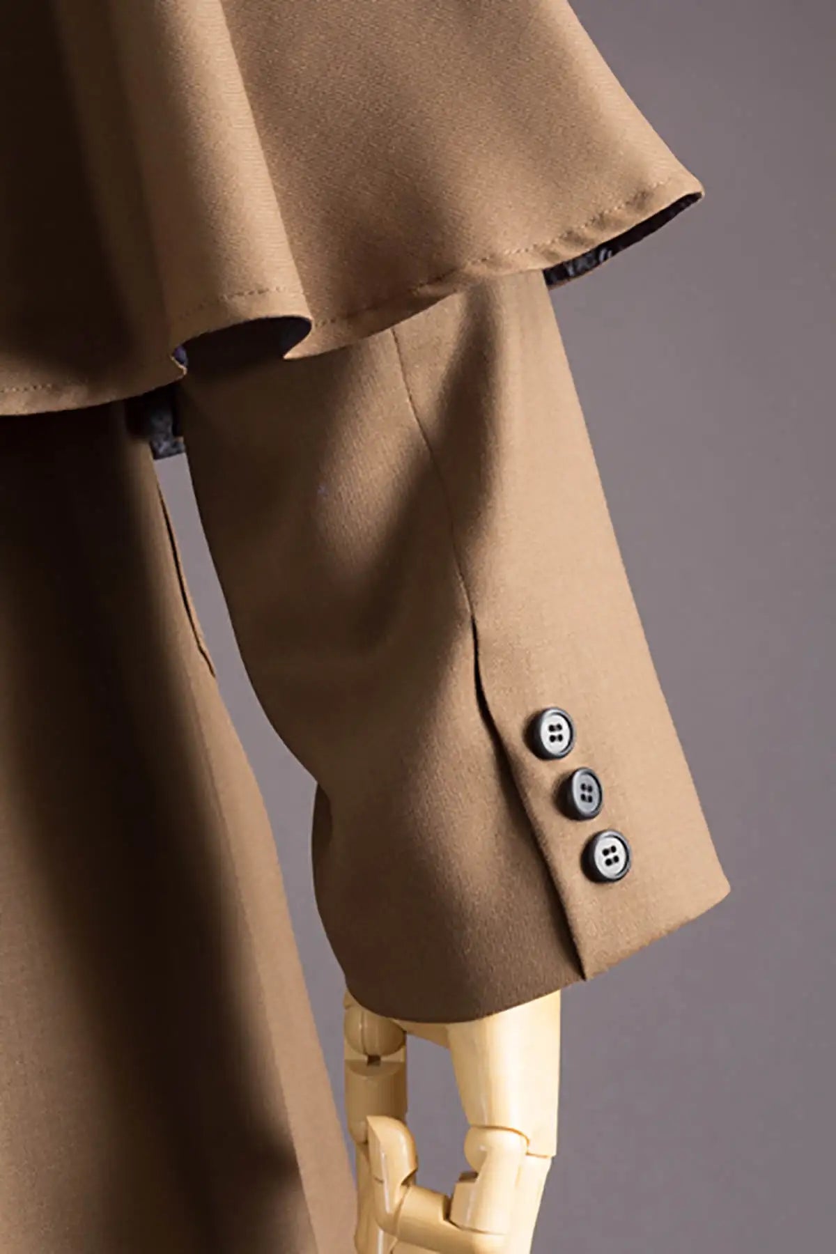 Classic Men Overcoat Single Breasted Detachable Cape Winter Warm Men’s Suit Coat Woolen Blend Wedding Business Customized