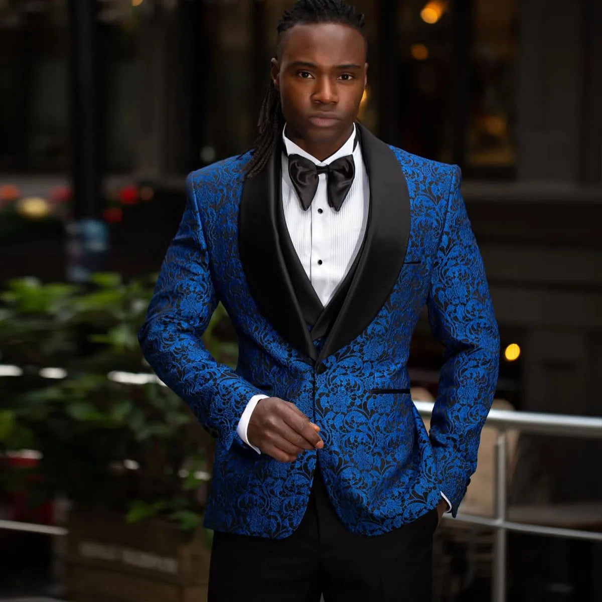 Customized High Quality Men Suit for Wedding Luxury 2 Pieces Sets Male Prom Blazer Sparkly Beaded