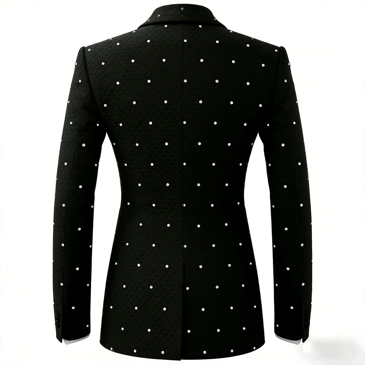 Shiny Metal Embellished Men Suits Peaked Lapel Groom Tuxedos 2 Pieces Sets Wedding Blazers Outfit Slim Customized