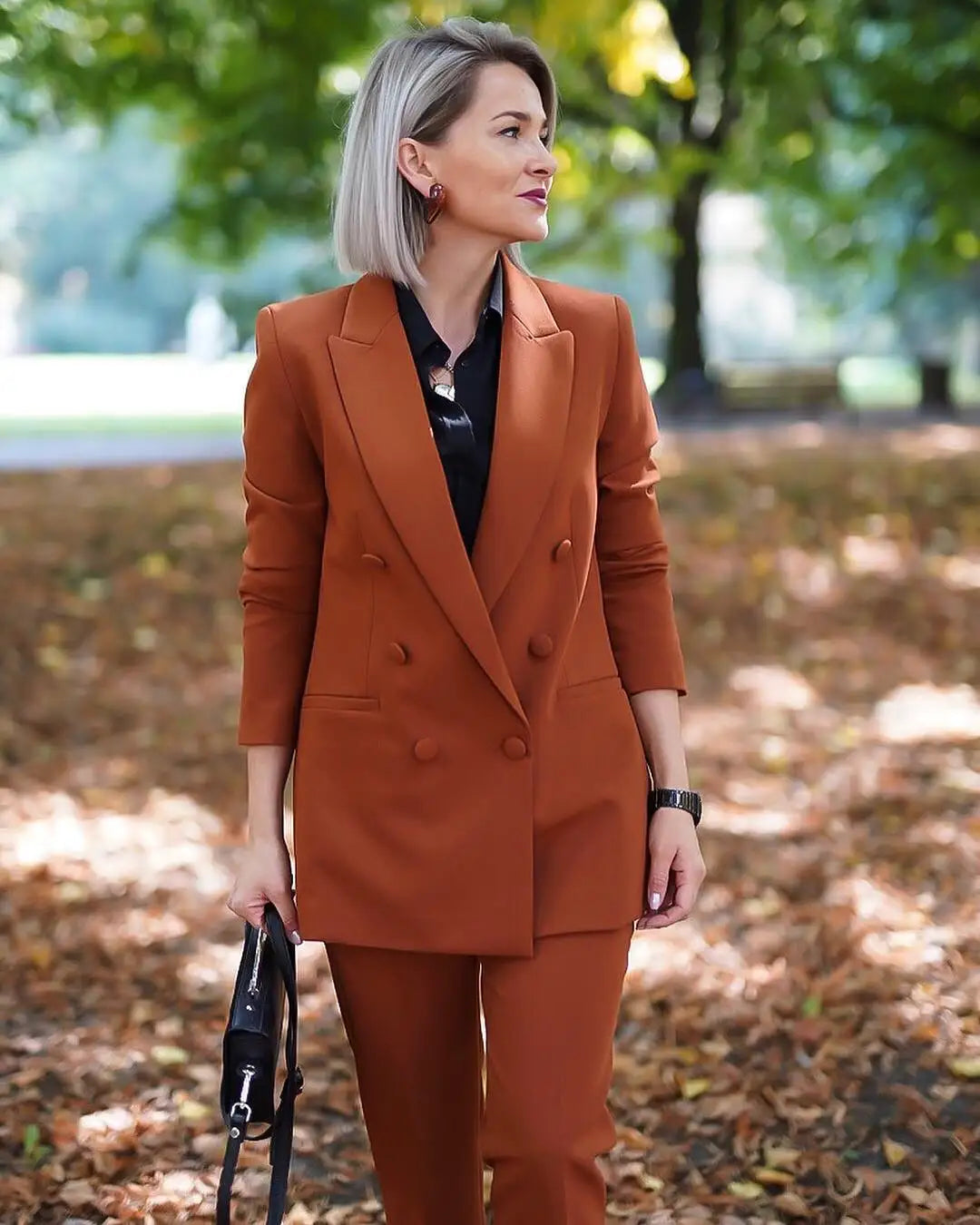 Simple 2 Pieces Office Lady Suits Dresses Elegant Shawl Lapel Double Breasted Blazer Pencil Pants Custom Made Evening Prom Gown