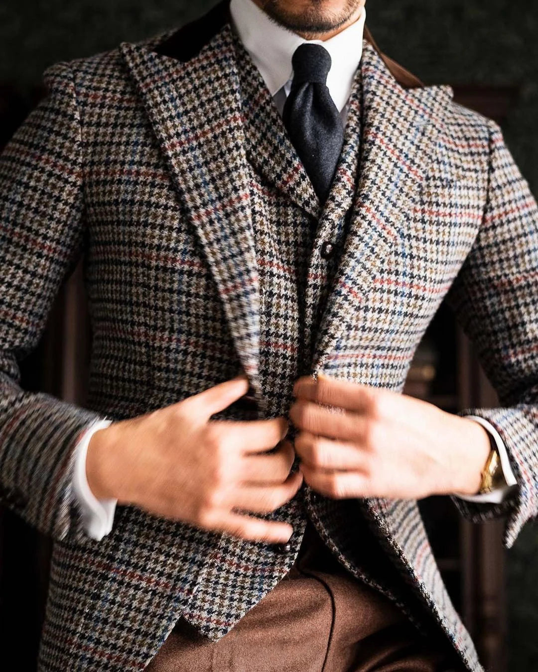 Costume homme moderne smoking deux pièces en laine mélangée veste et gilet pour fête de mariage chanteur marié costume homme noir
