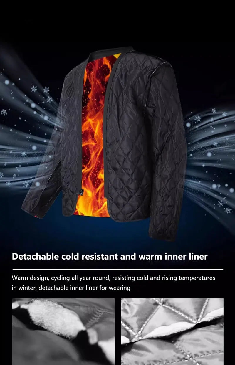 Men Motorcycle Jacket Waterproof Four Season Motorbike Overcoat Pants Reflective Riding Jackets Windproof Suits Removable Lining