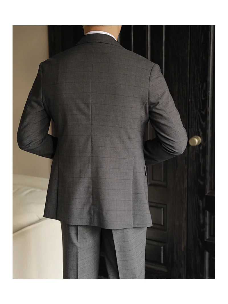 Simple Single Breasted Designer Suit 2 Piece Wedding Party Suit Groom Banquet Men Suit Slim