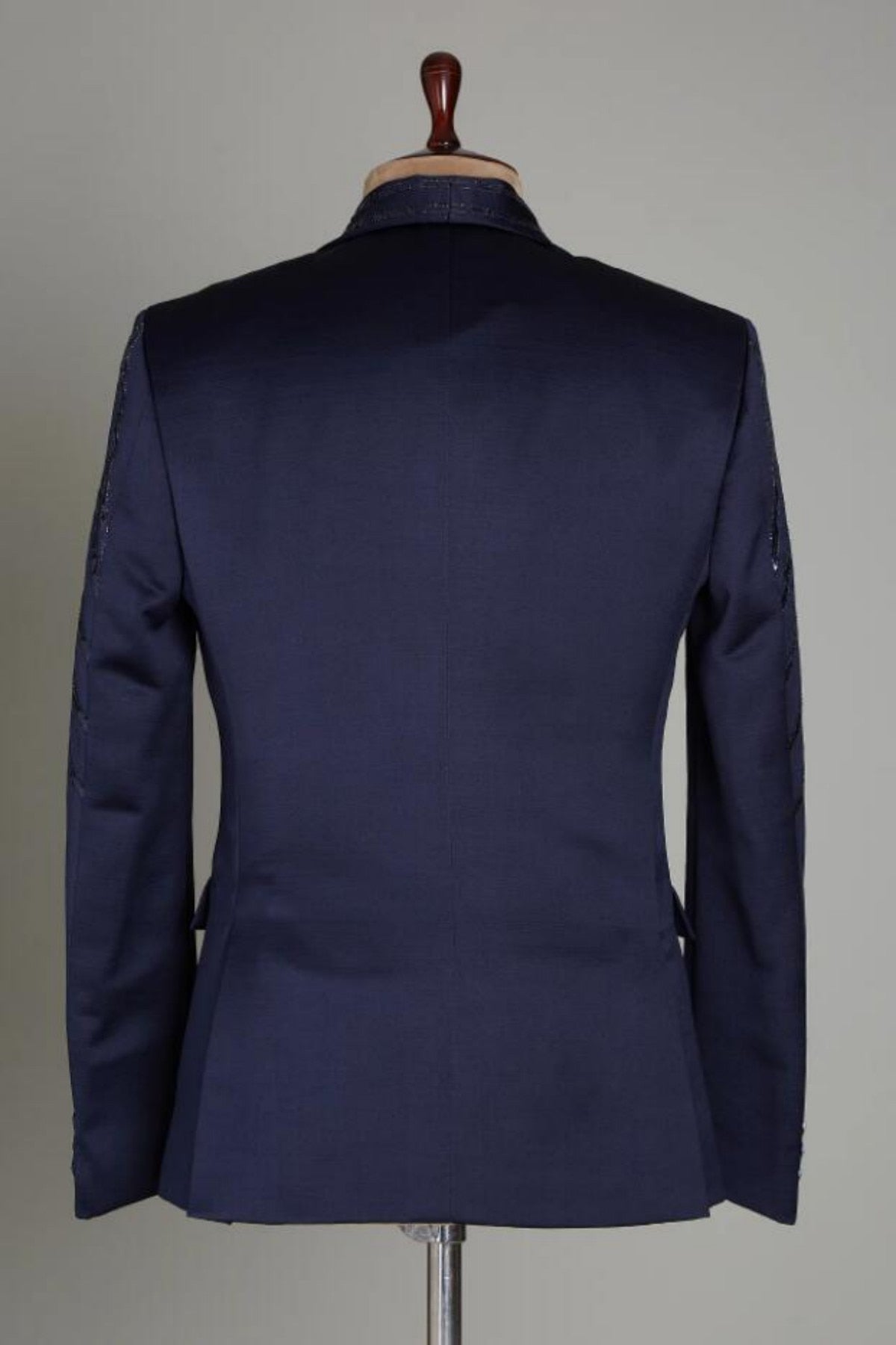 Costume de mariage bleu pour homme, 2 pièces, avec paillettes, sur mesure, pour marié, pour occasions formelles, fête, chanteur 