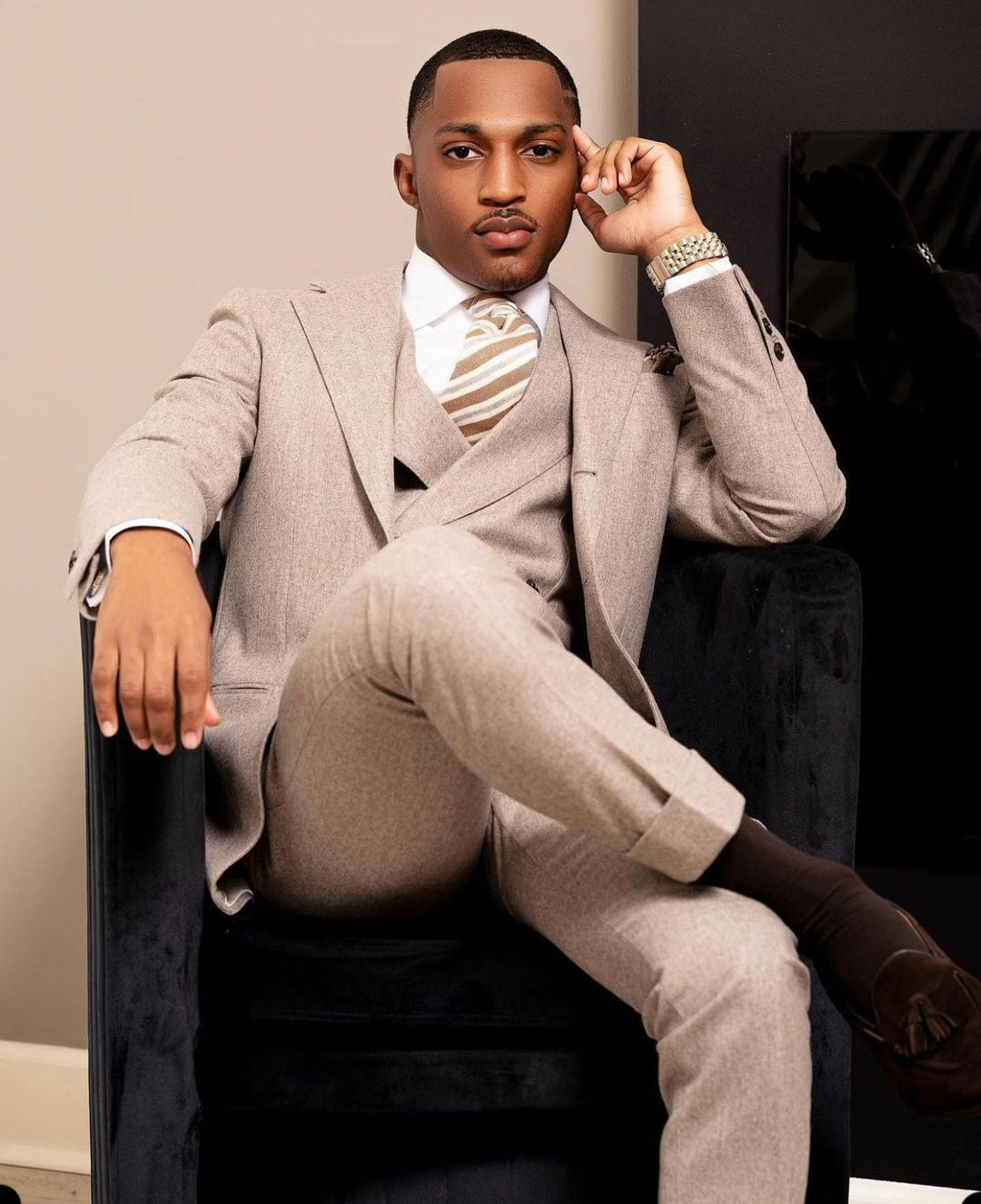Costume gris pour homme 3 pièces, blazer, gilet, pantalon, simple boutonnage, mariage, marié, formel, à rayures, soirée, décontracté, sur mesure 