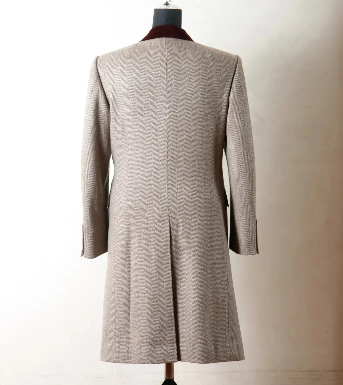 Fashion Men's Overcoat Herringbone Peaked Lapel 1 Piece Overgarment Tailor-Made Blazer Double Breasted Customized Topcoat