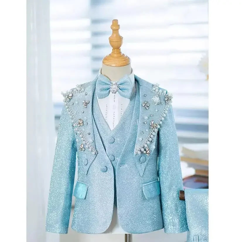 Baby Boy Suit Children's Piano Performance Evening Dress Blazers Sets Boys Suits for Weddings