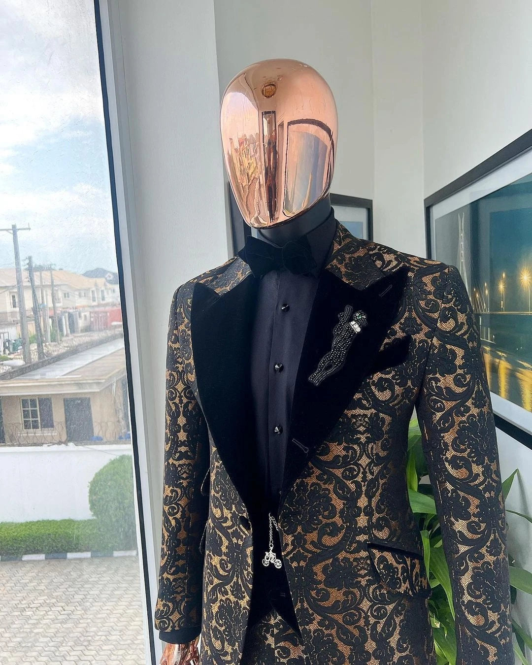 Costume de mariage rétro pour homme, élégant, coupe slim, sur mesure, 2 pièces, manteau et pantalon, pour occasions formelles, fête, chanteur