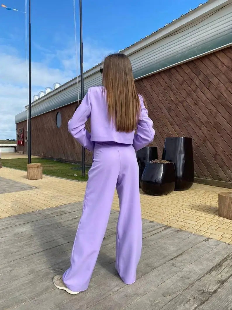 Trajes sexys para mujer, vestidos de fiesta, tops con solapa con muescas, chaqueta de fiesta con bolsillo de un botón, vestidos de noche de moda, conjunto de 2 piezas hecho a medida