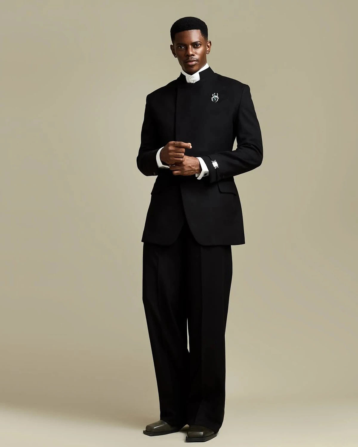 Simple Men Suits Tailor-Made 2 Pieces Standard Lapel Jacket Blazer One Breasted Groom Evening Party Customized Coat Pants