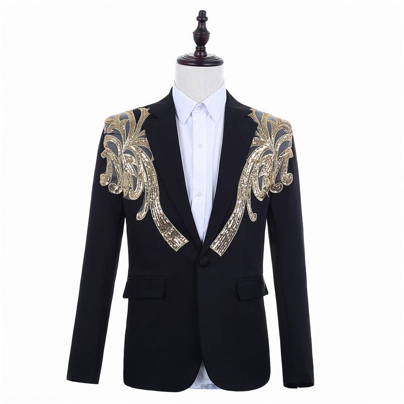 Costume de mariage classique pour homme avec manteau et pantalon à paillettes, sur mesure, pour affaires, formel, smoking, fête 