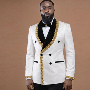 Customized Men Suits Slim Fit Diamond Wedding Groom Luxury 2 Pieces Sets Tuxedos Shiny Male Prom Blazers Trajes Para Hombre