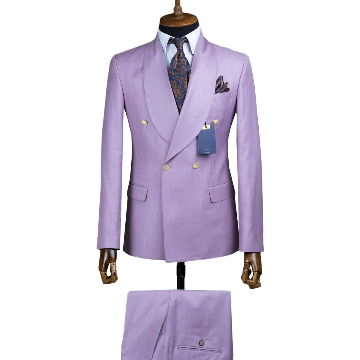 Fashion Men's Suits Shawl Lapel Groom Wear for Wedding Party Business Slim Fit Tuxedos 2 Pieces Jacket Pants Custom Made