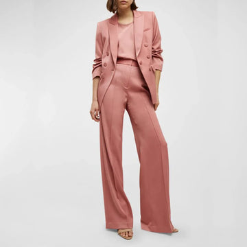 High Quality Women Suit One Button Slim 2 Piece Jacket Pants Blazer Set Elegant Smart Formal Office Banquet Lady Female Clothing