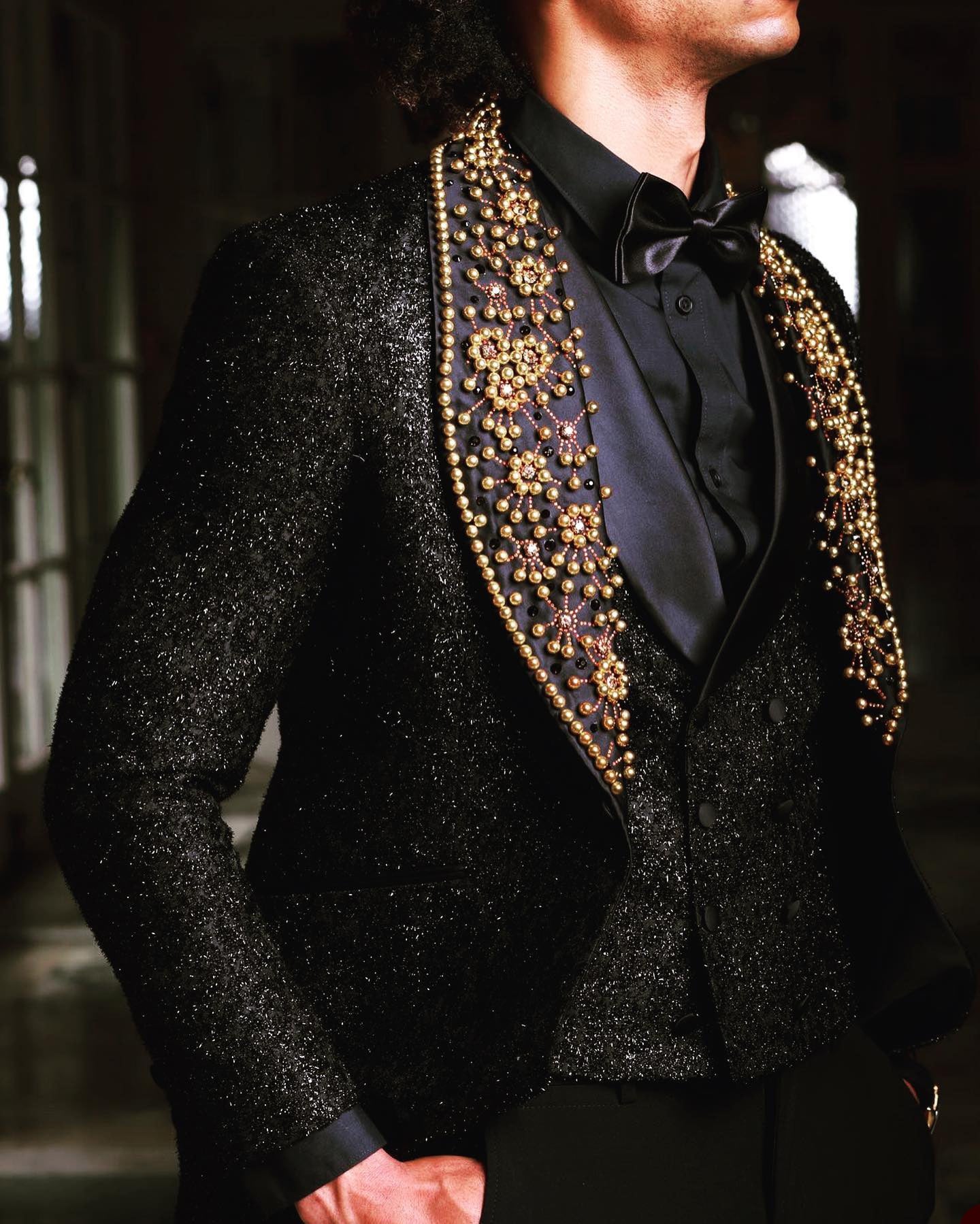 Exquisitos trajes de boda de lujo para hombre con cuentas, corte entallado, a medida, para novio, 3 piezas, para ocasiones formales, fiestas, cantantes. 