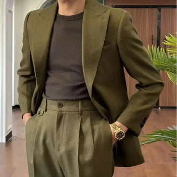 Business Dress Suit Wedding Suit for Men Versatile Casual Office Party Prom Costume Homme Green Men Tuxedo Suit